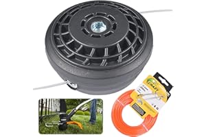 Lemotoy Rasenmäherkopf, Trimmerkopf mit Doppelfaden Mit 2.4mmx 15 m Mählinie，Austausch der Lager des Mähkopfs und des Mähseils beim Rasenmähen， Für das Mähen von Gras