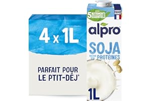 Alpro - Boisson végétale - Soja - 1L - Lot de 4x1L