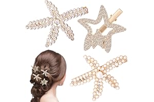 Kotkiddy® 3 sztuki spinek do włosów dla dziewczynki z kwiatami na wesele, diamentowa spinka do włosów, kryształowa gwiazda, spinki do włosów ze strasu