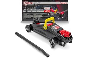 ‎FORCEKRAFT Hydraulic Trolley Jack 2T 130-340 mm for Private and Professional Use