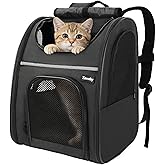 Zavothy Transportin Cat Dog Maximum Load 8 kg, Breathable Foldable Backpack, Transport Bag with Mesh Window, Portable Lightwe