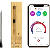 MEATER Plus | Das ultimative kabellose smarte Fleischthermometer mit 50m Reichweite | Für Ofen, Grill, Pfanne und…
