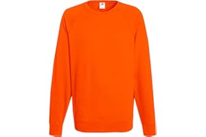 Fruit of the Loom Raglan Sweatshirt Felpa, Opaco Uomo