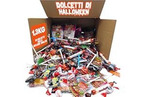 IAMI 1,3 kg di Deliziose Caramelle Halloween e Dolcetti Box - Cesta di Caramelle Assortite per Halloween Feste e Dolcetto o Scherzetto