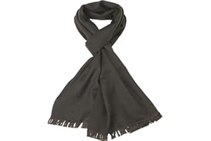 LOVARZI Wool Scarf for Men - Brown Men's Winter Scarf - Pure Wool Scarves for Men