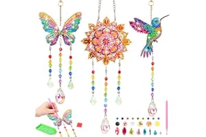 ‎JOVICOS Jovicos Geschenk Mädchen 6 7 8 9 10 11 Jahre, Diamond Painting Kinder Spielzeug ab 5-12 Jahre, Bastelset Kinder Windspiel Basteln Sonnenfänger Kristalle Zum Aufhängen