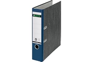 Leitz LAF-Pärm 180°, A4 Kartong, 8 cm Rygg, Blå | Mécanisme breveté 180° pour un classement rapide, en carton et papier recyc