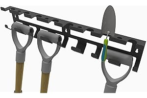 AUTORACK PRODUCTS Tool-Tidy: Extra Heavy Duty Steel - Garden Shed Wall mounting bracket - Holds Spade, Fork, Tools - Van Racking Accessory.