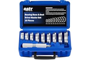 Orion Motor Tech Bearing Press Kit, 10pc Bearing Race and Seal Driver Set with Seal Driver and 9 Bearing Adapters, Seal Installer Bearing Driver Kit for Bearing Installation, with Blue Case