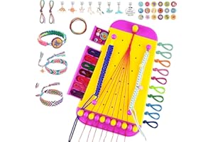 Somhe Friendship Bracelet Making Kit Toy, Age 7 8 9 10 11 12 Years Old Girls Gifts Ideas, Birthday Gift for Teenage Girls, Arts and Crafts String Maker Tool, Bracelet DIY.
