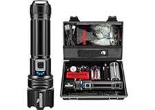 Shadowhawk Led 10000 Lumens Flashlight, XHP70.2 Rechargeable LED Flashlight, IP67 Waterproof Zoomable Tactical (with 5000 mAh