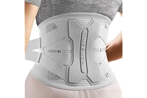 NEENCA Faja lumbar para aliviar el dolor lumbar con sistema de soporte biónico, cinturón de soporte lumbar para mujeres y hombres con almohadilla, tejido de punto 3D suave
