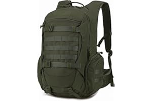 Mardingtop 28/35L Mochila Militar, Mochilas Hombre Deportivas Mochila Tactica Senderismo Moto Deporte Viaje Playa Montaña Negra for Unisex