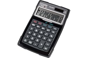 Citizen WR3000 12 Digits Black Office Desktop Calculator Battery Dual Power Solar & Battery Shock-resistant Waterproof antidust