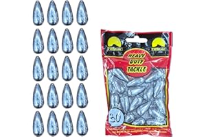 PRO FILSTAR Inline Plomos Pesca 20 x 30g - Plomos de Pesca en Línea – Set Pescar - Plomo Pesca Carpa - Carpfishing Pesca Accesorios - Fishing Kit de Pesca Completo Mar - Aparejos de Pesca Fondo