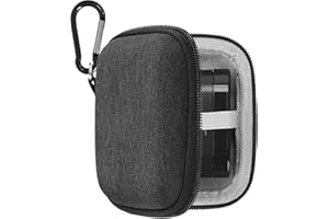 Geekria Etui ochronne na słuchawki douszne kompatybilne z Bowers & Wilkins Pi8, PI7, PI5, zapasowa twarda obudowa, torba podróżna z karabińczykiem (ciemnoszare)