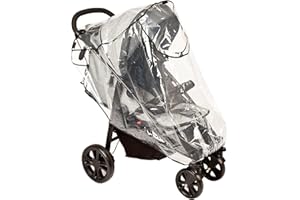 AltaBeBe Habillage Pluie Adapté à Toutes Poussettes avec Toit, Transparent, 1 Pièce
