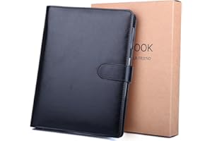 BESTOO Filofax A5 Carnet de Notes Cahier en Cuir Rechargeable Voyage Diary Notebook Bullet Journal 200 Pages de Papier épais de 100 gsm, Cadeau pour Hommes et Femmes (Noir)