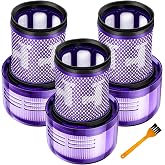 Chuancheng 3 HEPA filters 971517-01 Dyson V12 Detect Slim Cordless cordless cordless vacuum cleaner parts accessories, 1 brush
