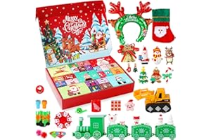 BITIWEND Calendario de Adviento Navidad 2023 Calendario Navideño Cuenta Atrás 24 Regalos Caja Sorpresa Juguete Navideño Árbol de Navidad Deco Regalo de Adviento para Niños