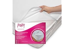 MEBY 180x200 cm wasserdichter Matratzenschoner. Atmungsaktive Matratzenauflage aus Baumwolle. Matratzenschutz, wasserdicht, nässeschutz. Elastisch ohne Knistern. Mit 4 Eckgummis (180x200 cm)