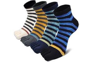 PUTUO Chaussettes avec Orteils Homme Chaussettes Doigts de Pied Séparés, Homme Chaussettes de Sport et d'affaire en Coton, EU 39-44, 3/4/5 paires