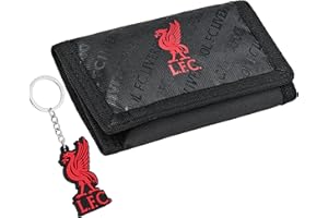 LIVERPOOL F.C. Liverpool FC Ensemble d'Accessoires, Portefeuille Trifold pour Cartes avec Poche à Monnaie - Cadeau de Football pour Garçon