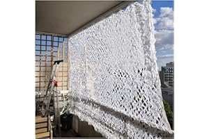 YFZNWHX Rete Mimetica Bianca, Rete Mimetica Da Neve 2x3m, 5x6m, 6x8m, 8x8m, Rete Ombreggiante, Copertura Per Auto, Decorazione Militare Della Rete Di Caccia, Giardino, Pergola, Campeggio, Gazebo ( Size : 3x4m