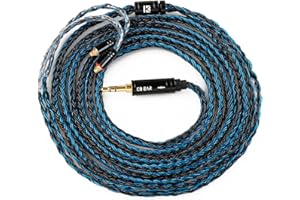 Yinyoo KBEAR 200cm IEM Cable, MMCX 3.5mm Copper-Silver Replacement Headphone Cable for TIN-HIFI T2/ T2 Plus/ T4/ SE315/ SE425/ SE535/ SE846/ SE215/ UE900 (MMCX, 3.5mm, Black-Blue)