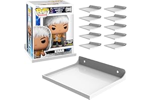Carpenter Woods 5-Pack Funko Pop Shelves Wall Display Shelf for Collectibles, Funko Pop Display Stand Holder, Vinyl Toys Action Figure Display Case Funko Pop Stand Wall Mount Storage Organizer White