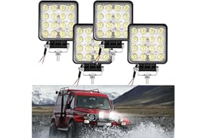 ‎SWANEW SWANEW LED Arbeitsscheinwerfer 4 X 48W Zusatzscheinwerfer 4320LM Scheinwerfer Flutlicht Spotlight 6000K Wasserdicht IP67 Arbeitslicht
