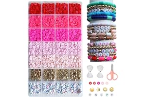 YTZWkit Clay Beads Bracelet Making Kit, Heishi Spacer Letter Beads Charms for DIY Friendship Bracelet, DIY Necklace Earring Jewelry Crafts Gift for Teen Girls