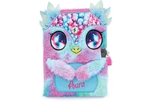 Nebulous Stars - Aura morbido peluche bloccato diario segreto scrittura diario pagine a righe Notebook 100 pagine per ragazze