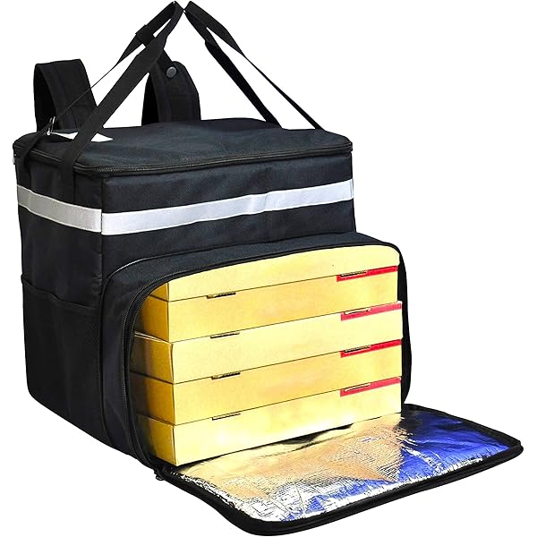 PrimeMatik - Isotherme Rugzak 35 X 49 X 25 Cm Wit Voor Koken En Het Bezorgen Van Eten
