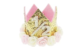 Glamour Girlz Boys Girls Cat Dog Pet Glitter 6 Months Old Birthday King Crown Princess Tiara Costume Party Photo Prop Headband Hat