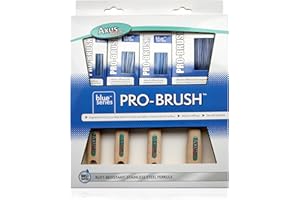 Axus Decor Pro Paint Brushes (blue) Set Of 4 - (1.5", 2X2", 3")- Paint Brush Set For Synthetic Filaments, Beavertail Handles, Rust-resistant Stainless Steel, Compatible With Brushmate Vapour Boxes