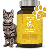Vermifugo per Gatti. 12 Erbe Naturali + Fermenti Lattici Gatto + ...