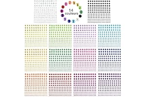 MEAFENG 2300+ PCS Strass Visage Autocollants, 14 Feuilles Autocollants Multicolores en Paillettes Strass Autocollant pour Nail Corps Maquillage Fêtes Mariagess Festivals et DIY Artisanat