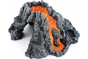 BORLECH Reptilienhöhle Versteck Lebensraum, Ideal Für Bartagamen, Leopard Geckos, Eidechsen, Schildkröten, Schlangen, Frösche, Skorpione, Spinnen und Andere Reptilien, Amphibien (C - Groß)