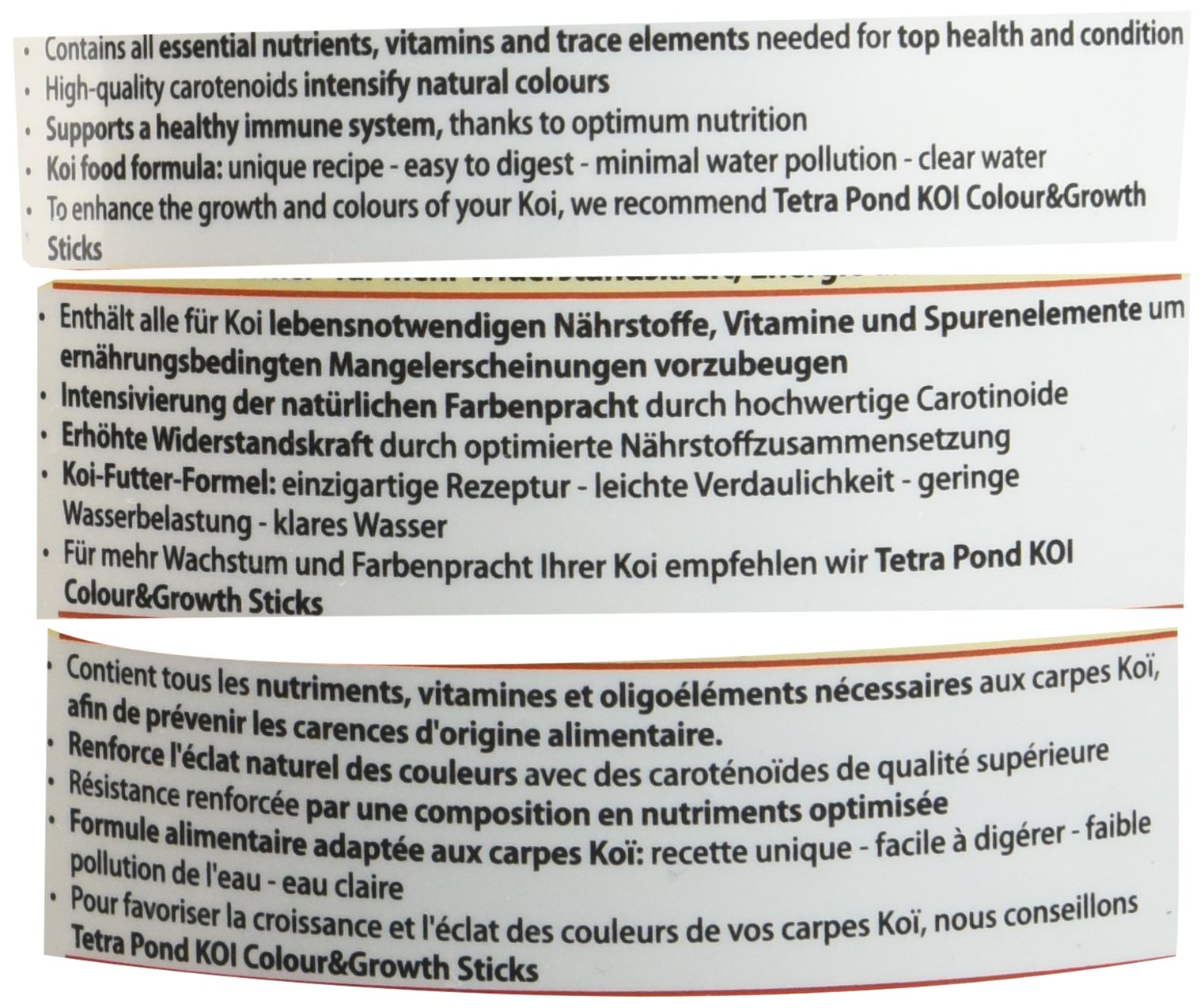 Tetra Pond Koi Sticks – Koifutter für farbenprächtige Fische und eine verbesserte Wasserqualität – Bild 4