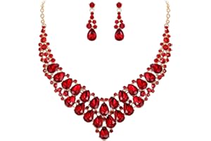 EVER FAITH® Femme Parure Série Combinaison Triple Cristal Autrichien Strass Bijoux Mariage Collier Boucles d'oreilles