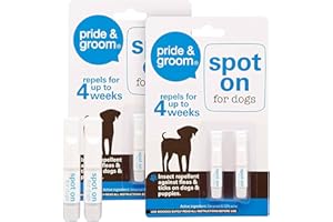 Valuehive Pride & Groom Spot on Insect & Flea Repellent for Dogs 2 Vials Per Pack (Spot on for Dogs, 2 Pack)