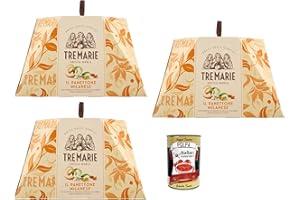 ‎ITALIAN GOURMET E.R. Tre Marie Il Panettone Milanese 3x 1 kg – klassischer italienischer Weihnachtskuchen mit Rosinen & kandierten Zitrusschalen – weiche, feinporige Krume Langzeit-Teigführung + Italian Gourmet polpa 400g