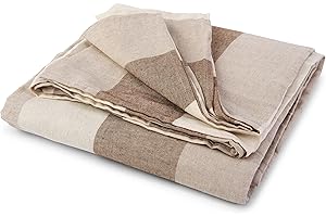 HomeLife Telo Copridivano Cotone (160X280) Made in Italy, Elegante Versatile - Telo Copritutto Cotone Multiuso Perfetto Come Telo Arredo Divano Copriletto Singolo Estivo Leggero Marrone