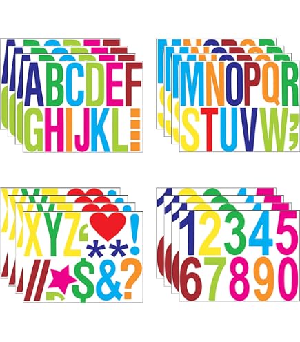 Produktbild von Molain 9 Blatt Buchstaben Aufkleber Groß, 102 Stück Buchstaben Sticker Klebebuchstaben Buchstaben Zum Aufkleben 10cm Große Buchstaben Sticker Für