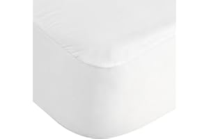 DRYMS Protector de colchón Impermeable, Transpirable y Anti Ácaros. Sábana Bajera 100% algodón. Fabricado en España. Medidas: 135x190/200, Altura Ajustable 30 cms con Goma elástica en el Contorno.