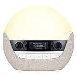 Lumie Bodyclock Luxe 700FM - Wake-Up Light with FM Radio, Bluetooth Speakers & Low-Blue Light for Sleep