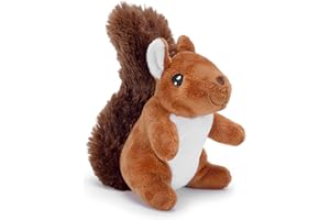 Zappi Co Squirrel Plush Toy (15cm) -100% Recycled Eco-Friendly Soft Cuddly Stuffed Animal for Newborn, Baby, Infant