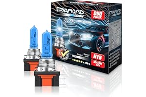 Diamond Vision 2X H15 55/15W 12V 8500K Lampade Lampadina Effetto Xenon Look LED Diurna e abbagliante Canbus Super White Vision Racing Blu Cool Blue Alogena Bianca PGJ23t-1