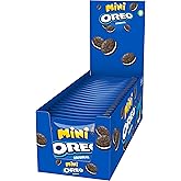 Oreo Mini Galletas de Cacao Rellenas de Crema Sabor Vainilla, tus Galletas Clásicas en Versión Mini, Paquete con 20 Bolsitas 
